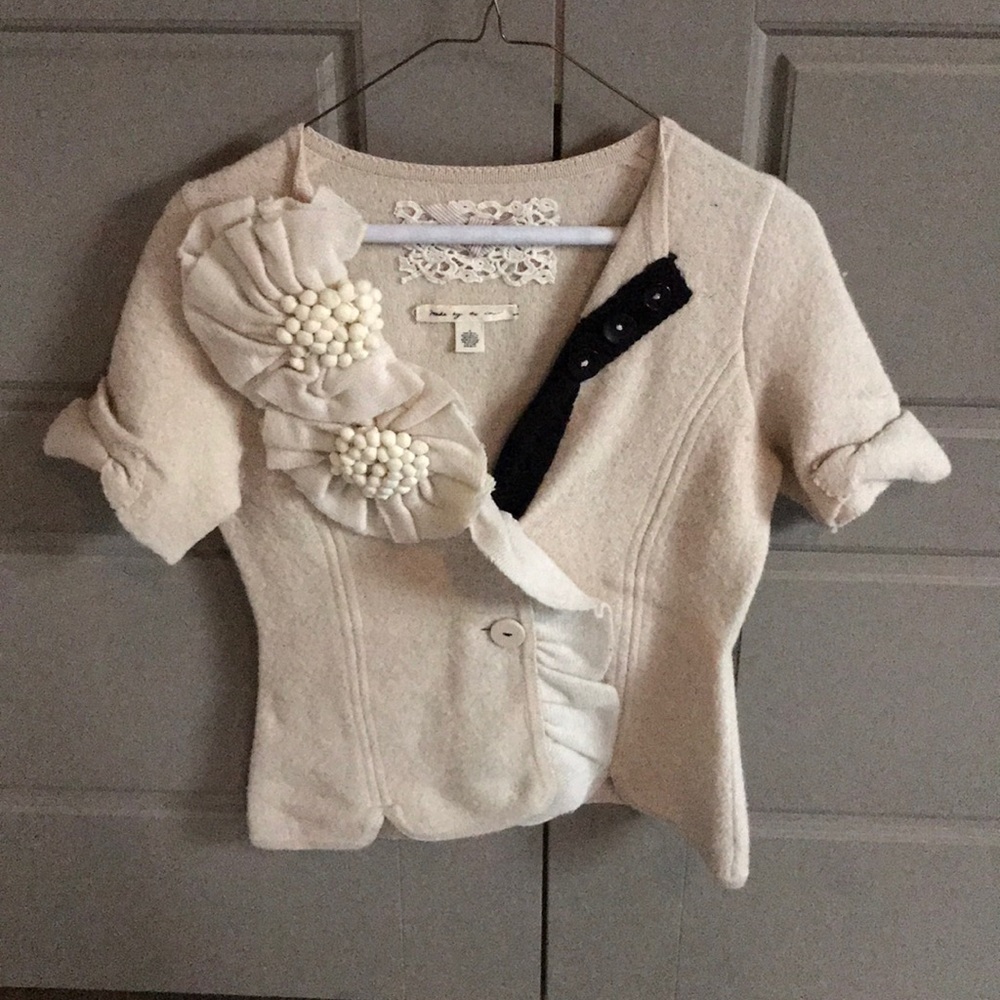 Anthro felted wool sweater